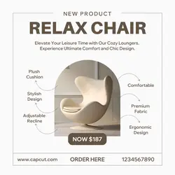 Relax Chair Display Product Instagram Post