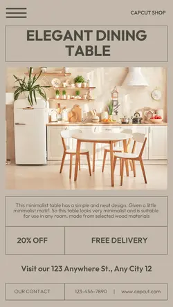 Furniture Dining Table Sale Promotion