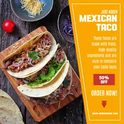 Food Taco Just Added Promotion Instagram Post