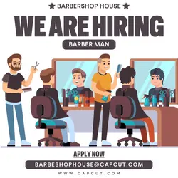 Business BARBERSHOP HIRING Recruitment 