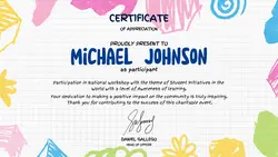Colorful Certificate (Landscape)