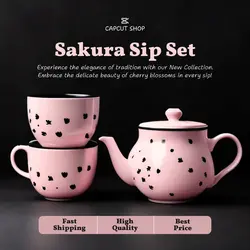 E-Commerce Household Accessories Teapot Cup Set Hero Image