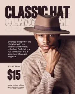 Classic Hat Fashion Promotion Instagram Post