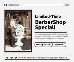 Barbershop Special Promo Facebook Post