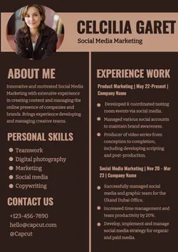 Non- Marketing Resume Social Media Marketing
