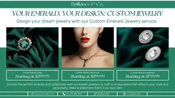 Green Elegant Emerald Jewelry Promotion Pricelist Facebook Ad
