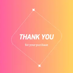 thank you card post instagram pink