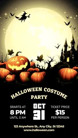 Halloween custom party instagram story