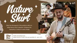 Nature Shirt Fashion Promotion Twitter Post