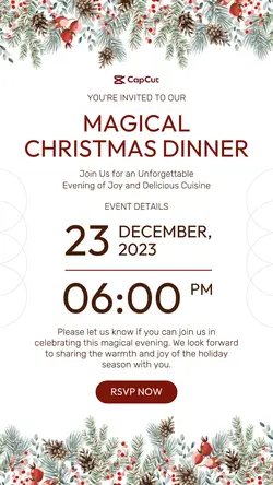 Christmas Dinner Invitation Instagram Story