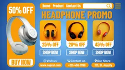 Electronic Headphone Promo Website