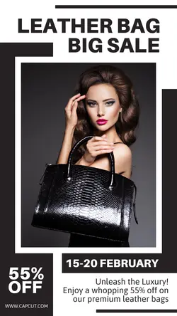 Leather Bag Big Sale Template Instagram Story