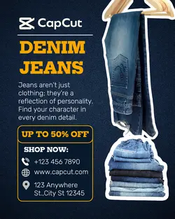 Fashion Denim Jeans Promotion Instagram Post