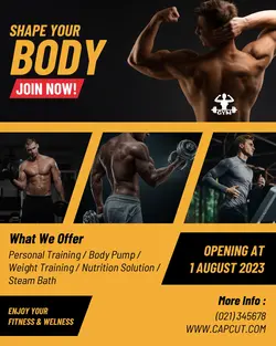 workout gym flyer instagram portrait