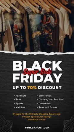 Black Friday Super Sale Modern Minimalist