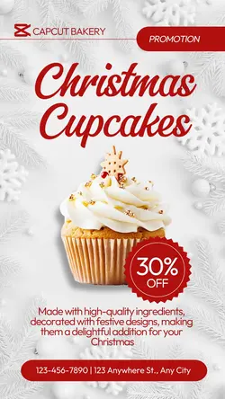 Christmas Cupcakes Promotion Instagram Story
