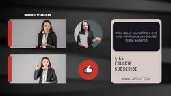 non marketing basic name/intro elegan youtube endscreen