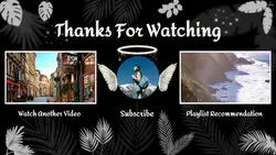 Non-Marketing Youtube Endscreen - Black Background Leaves