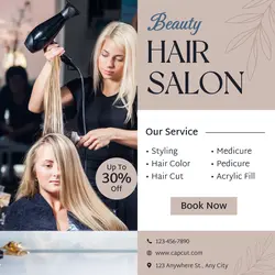 Hair Salon Beauty and Personal care Instagram Post