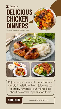 Food Chicken Dinners Promotion Instagram Story