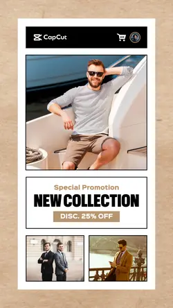 4 Multi-product Image + Men's Clothes Promotion UI Style
