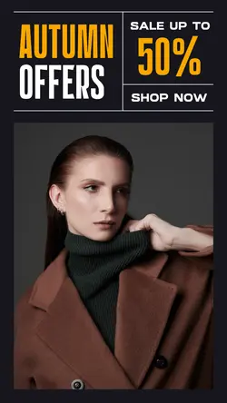 Black and Yellow Minimal Fashion Sale Story
