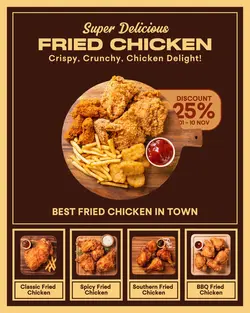 super delicious fried chicken instagram post