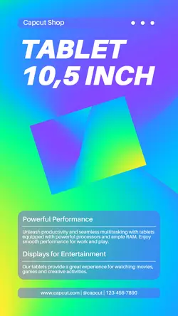 Electronic Tablet Product Display Instagram Story