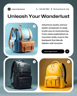 Fashion Backpack Product Instagram Portrait