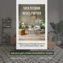 Simple Modern Interior Design promotion instagram post