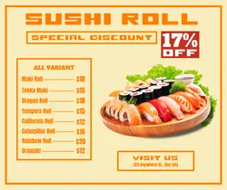 Sushi Roll Special Discount Facebook Post