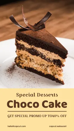 Food and Beverage Choco Cake Sell Instagram Story Post