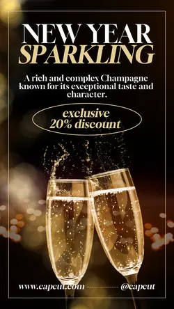 New Year Champagne Promotion Instagram Story