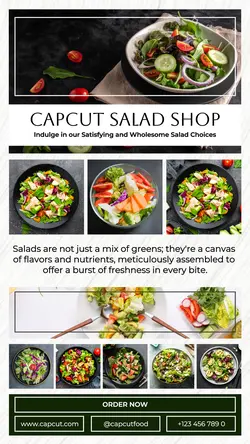 Fresh Salat business template design for Instagram Stories needs