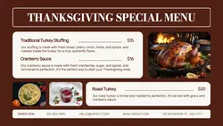 Thanksgiving Special Menu Twitter Post