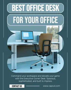 Blue Best Office Desk Promotion Instagram Post
