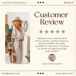 Fashion Industry Clothing Dress Testimonial Review Instagram Post