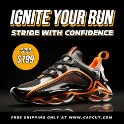 E-commerce Hero Images Fashion Running Shoes Promotions with Free Shipping