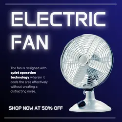 E-Commerce Product Display Electric Fan Neon