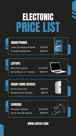 Electronic Pricelist Instagram Story
