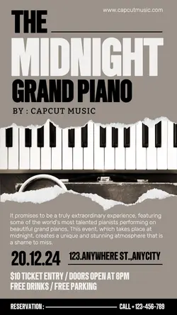 The Midnight Grand Piano Event Instagram Stories
