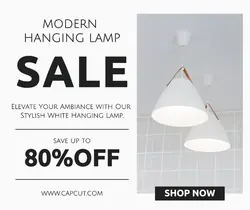 Modern Hanging Lamp Promotion Facebook Post