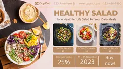 Food Healthy Salad Display YouTube Thumbnail 