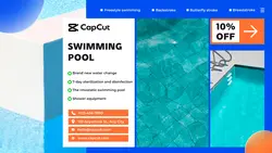 Sports swim sales promotion Minimalist style