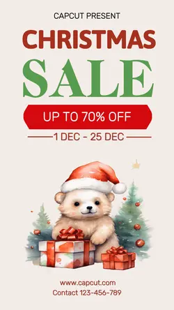 Christmas Sale For Instagram Story Post