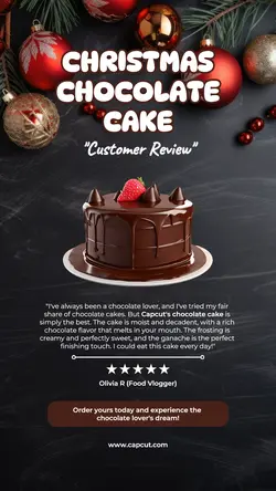 Chocolate Cake Testimonial Review for Story