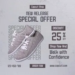 Shoes New Release Instagram Post Grey 