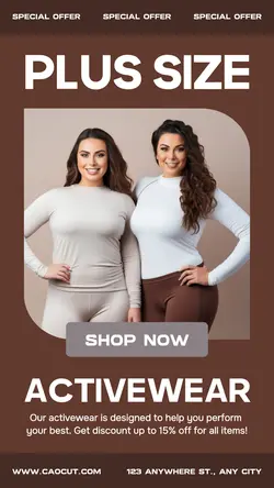 Brown Modern Plus Size Activewear TikTok