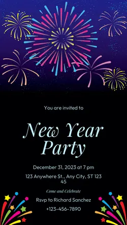 New Year Party Invitation Instasgam Story