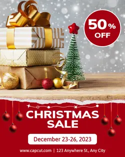 Christmas sale red instagram potrait